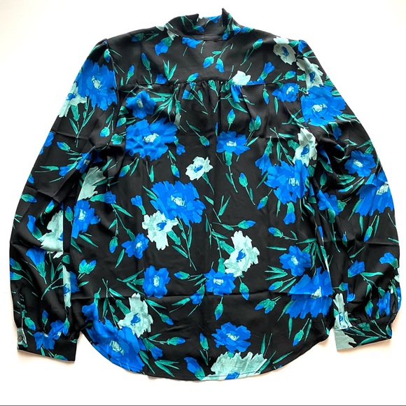 NWT J Crew Long Sleeve Floral Bow Top - Picture 12 of 15